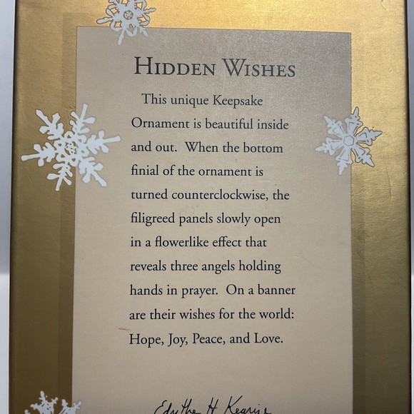 2004 Hidden Wishes Hallmark Ornament Club Exclusive - Picture 6 of 7